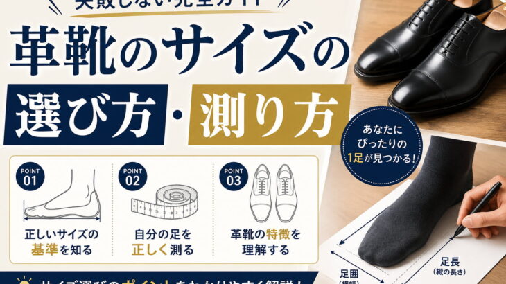 革靴のサイズの選び方・測り方【失敗しない完全ガイド】